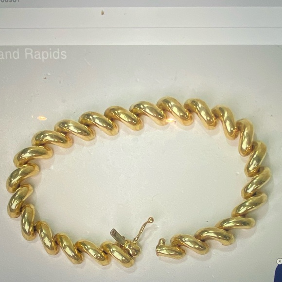 Vintage 14K Italy Gold San Marcos Macaroni Bracelet - Picture 13 of 13